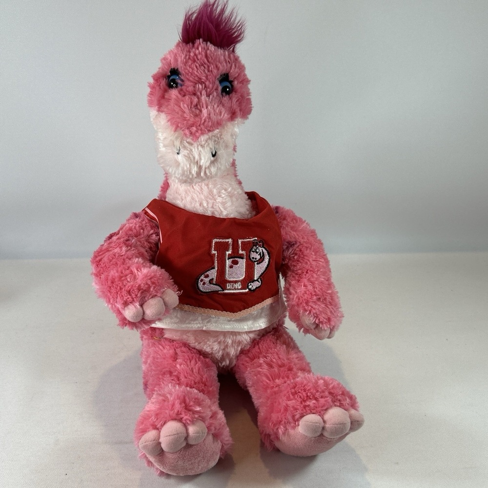 Build a Bear BABW Pink Apatosaurus Dinosaur Dino Plush 21" Cheerleader 2009